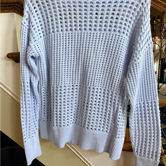 Talbots Haven Well Within NWT Mesh Periwinkle Sweater. Size S. Organic fibers. - Picture 10 of 11